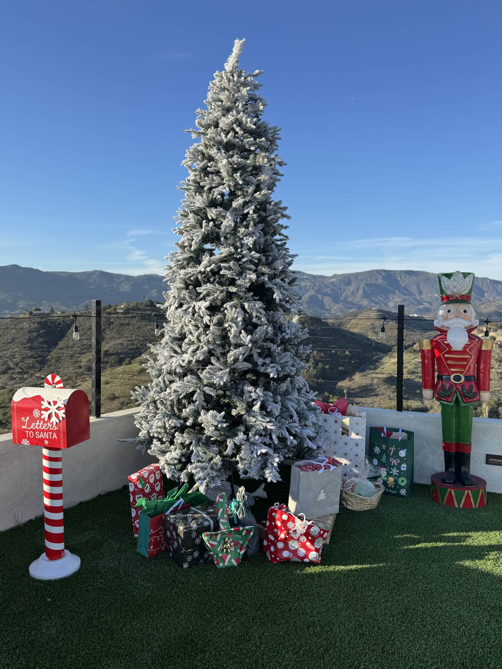 Holiday tree with curated ornaments at a private celebration